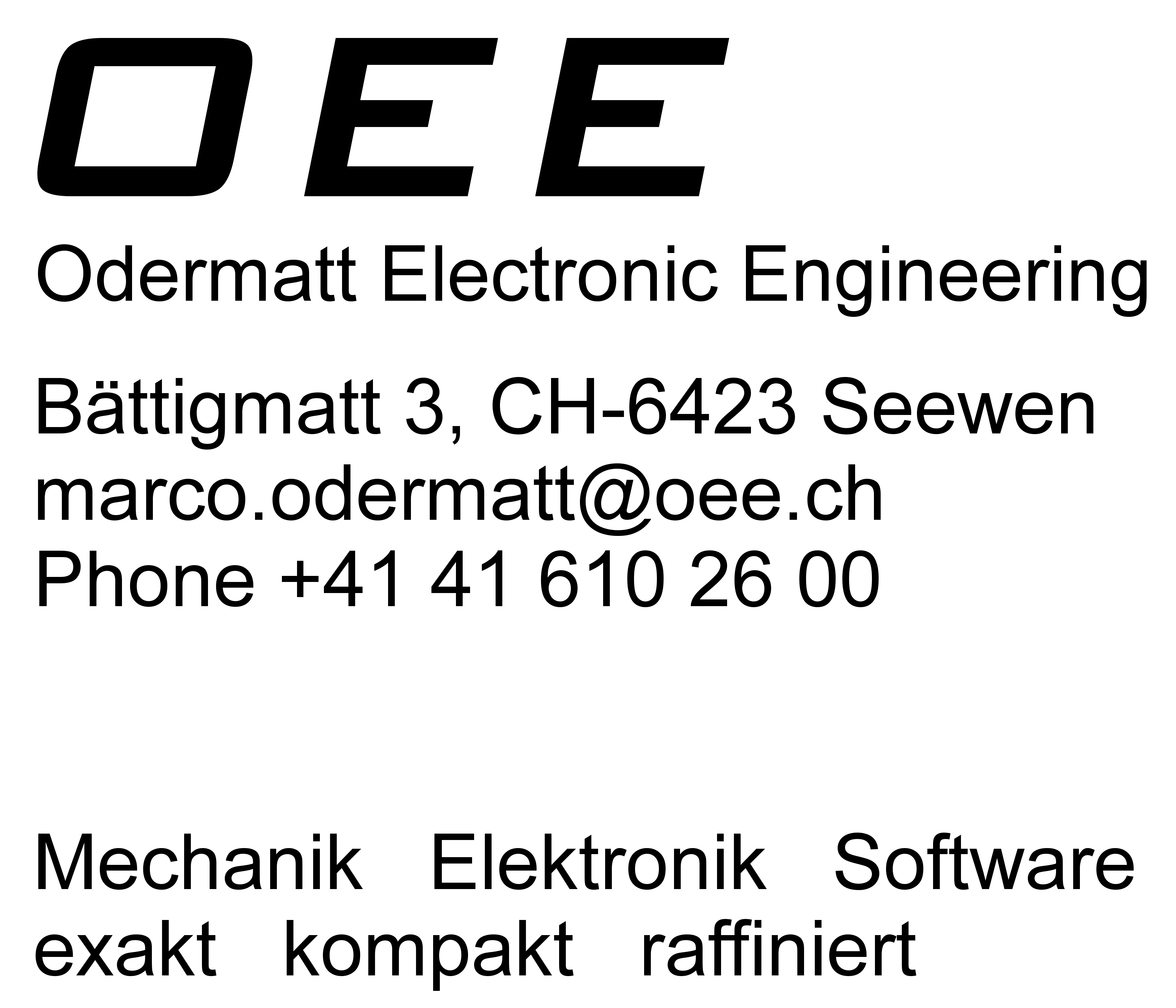 OEE Odermatt Electronic Engineering